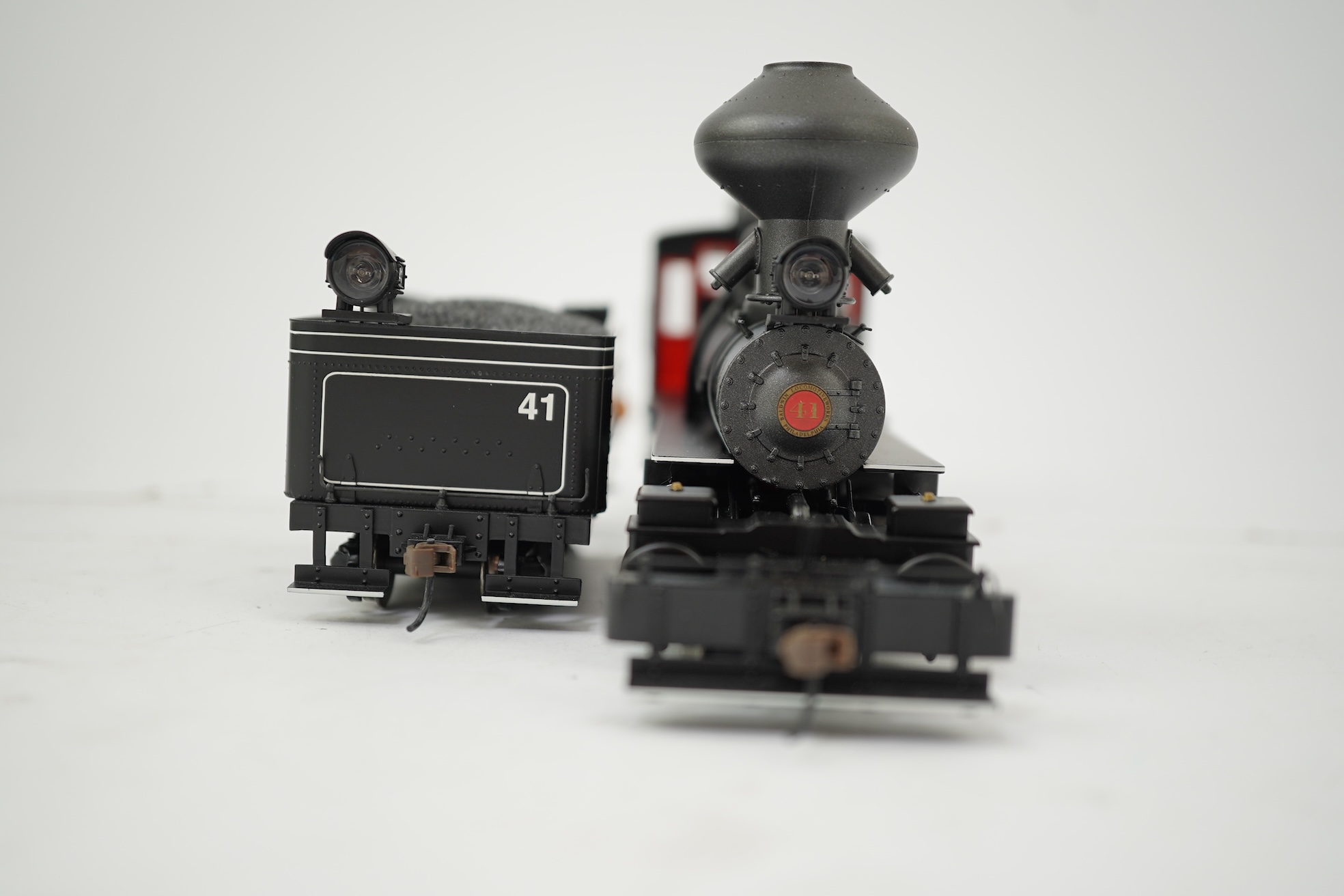 A boxed narrow gauge (On30) Spectrum by Bachmann (28757) model of Greenbrier & Big Run Lumber Co., 41, 2-6-6-2 articulated tender locomotive, powered for two rail operation.